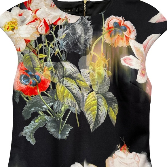 Ted Baker Opulent Bloom Body Con Sleeveless Dress EUC - Picture 4 of 15